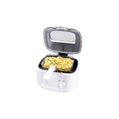 "Clatronic 25L Deep Fryer - Crisp & Delicious Fried Food in White - Model 4006160639636"